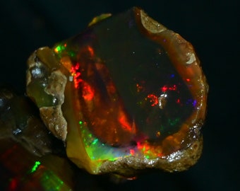 91.10 Cts Natural Ethiopian Opal Rough Size 44 x 29 MM Top Quality Free Form Welo Opal Size White Opal Welo Fire Jewelry Opal Raw Stone