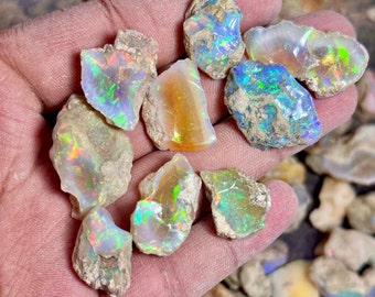 Super kwaliteit opaal ruw groot formaat AAA-kwaliteit Ethiopische Welo Opal Raw Geschikt voor snijden en sieraden Droog opaal ruw lot Fire Opal Crystal