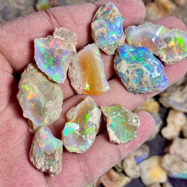 Super Quality Opal Rough Large Size AAA Grade Ethiopian Welo Opal Raw Suitable For Cutting And Jewelry Dry Opal Rough Lot Fire Opal Crystal