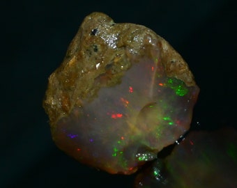 36.85 Cts Natural Ethiopian Opal Rough Size 29 x 25 MM Top Quality Free Form Welo Opal Size White Opal Welo Fire Jewelry Opal Raw Stone