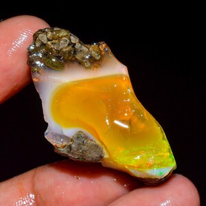 36,15 ct naturlig etiopisk opal grov storlek 36 x 19 MM högsta kvalitet fri form Welo opal storlek vit opal Welo eld smycken opal rå sten