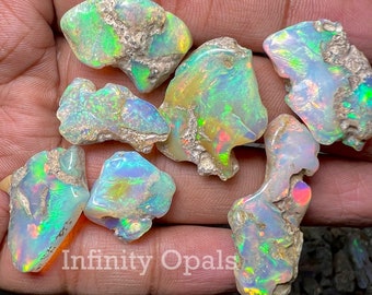 Smooth Opal Rough Lot 50 Cts 8-10 Pc AAA Grade Natural Ethiopian Opal Raw Large Size Opal Suitable For Cut And Jewelry Fire Opal Crystal Raw