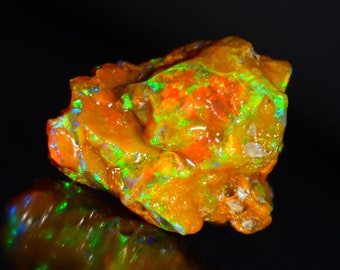 17.70 Cts Natural Ethiopian Opal Rough Size 21 x 17 MM Top Quality Free Form Welo Opal Size White Opal Welo Fire Jewelry Opal Raw Stone