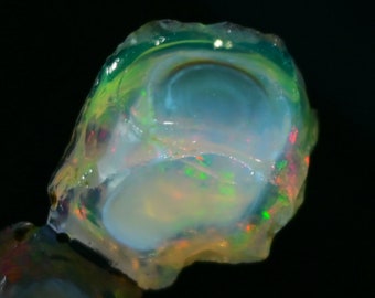 26.45 Cts Natural Ethiopian Opal Rough Size 21 x 18 MM Top Quality Free Form Welo Opal Size White Opal Welo Fire Jewelry Opal Raw Stone