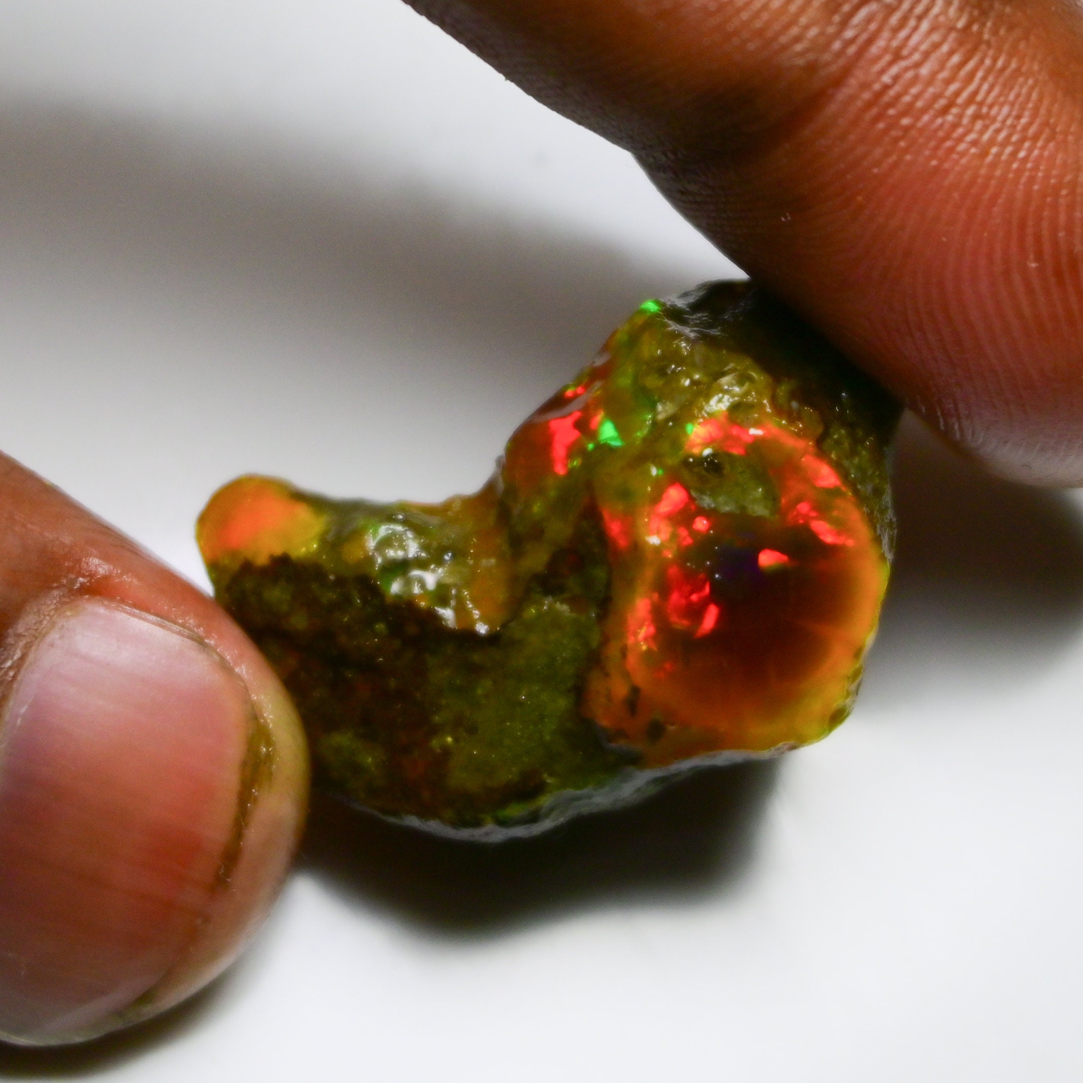 34.65 Cts Natural Ethiopian Opal Rough Size 30 x 11 MM Top Quality Free Form Welo Opal Size White Opal Welo Fire Jewelry Opal Raw Stone