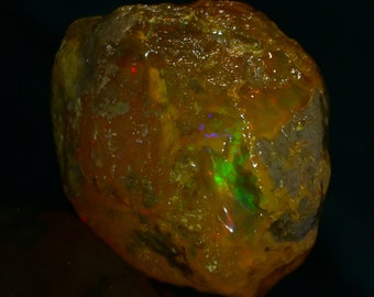 575.00 Cts Opale éthiopienne naturelle Taille brute 56 x 50 MM Qualité supérieure Forme libre Welo Opal Taille Opale blanche Welo Fire Bijoux Opale Pierre brute