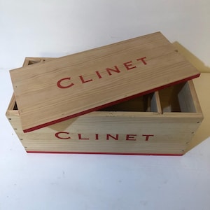 Authentic single bottle wine crate with lid winery decor rustic decor storage wooden wine box Clinet 2019