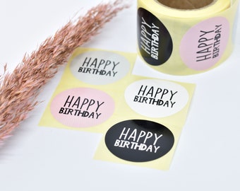 Autocollant 'Joyeux anniversaire' en 4 couleurs différentes | Anniversaire, Autocollant de clôture, Autocollants cadeaux, Autocollants d’anniversaire, Joyeux anniversaire, Cadeau