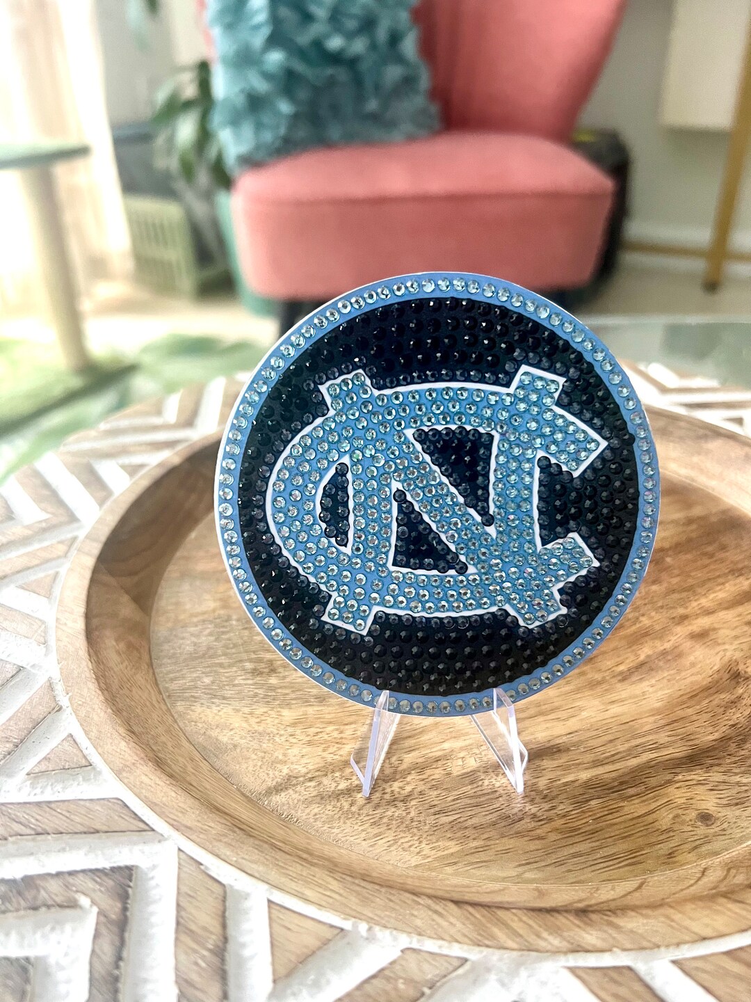 UNC Coasters OR Art Display UNC Merch University of North Carolina North Carlina Fangear Tar 