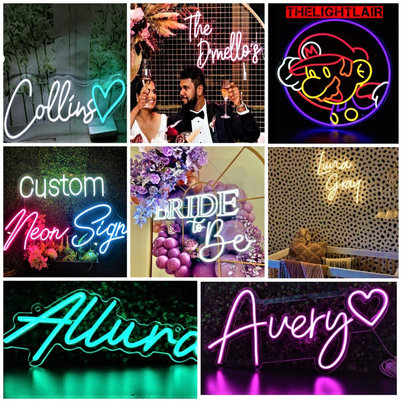 Neon Name Sign Custom Name Neon Sign Bedroom LED Neon Sign Etsy