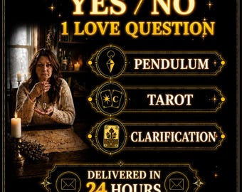 Yes or No Love Reading, Pendulum Reading, One Question Answer, Tarot Reading, Relationship Guidance, Personalized Psychic Reading