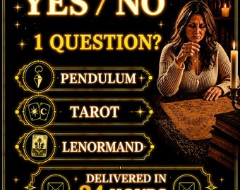 Yes or No Pendulum Reading, Tarot Reading, Lenormand Reading, Personalized Psychic Guidance, One Question, Fast Answer