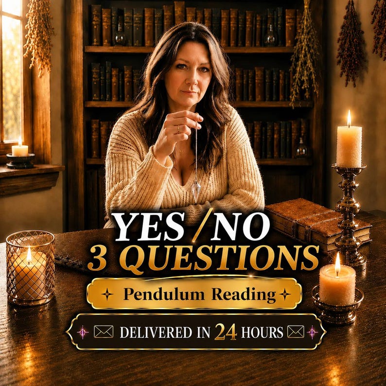 3 Question Pendulum Reading, Yes or No Reading, Personalized Psychic Reading, Tarot Clarification, Fast Spiritual Guidance image 2