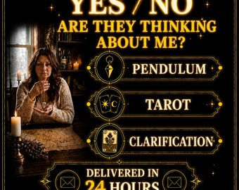 Are They Thinking About Me? Yes or No Pendulum Reading | Personalized Love Guidance | Tarot & Lenormand Insight | Delivered in 24 Hours