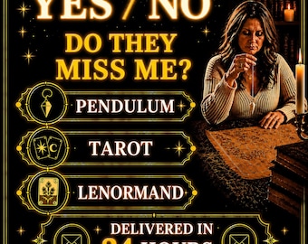 Do They Miss Me Pendulum Reading, Yes or No Answer, Personalized Psychic Reading, One Question, Fast Spiritual Guidance