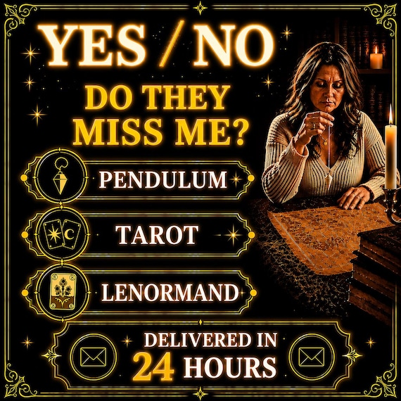 Do They Miss Me Pendulum Reading, Yes or No Answer, Personalized Psychic Reading, One Question, Fast Spiritual Guidance