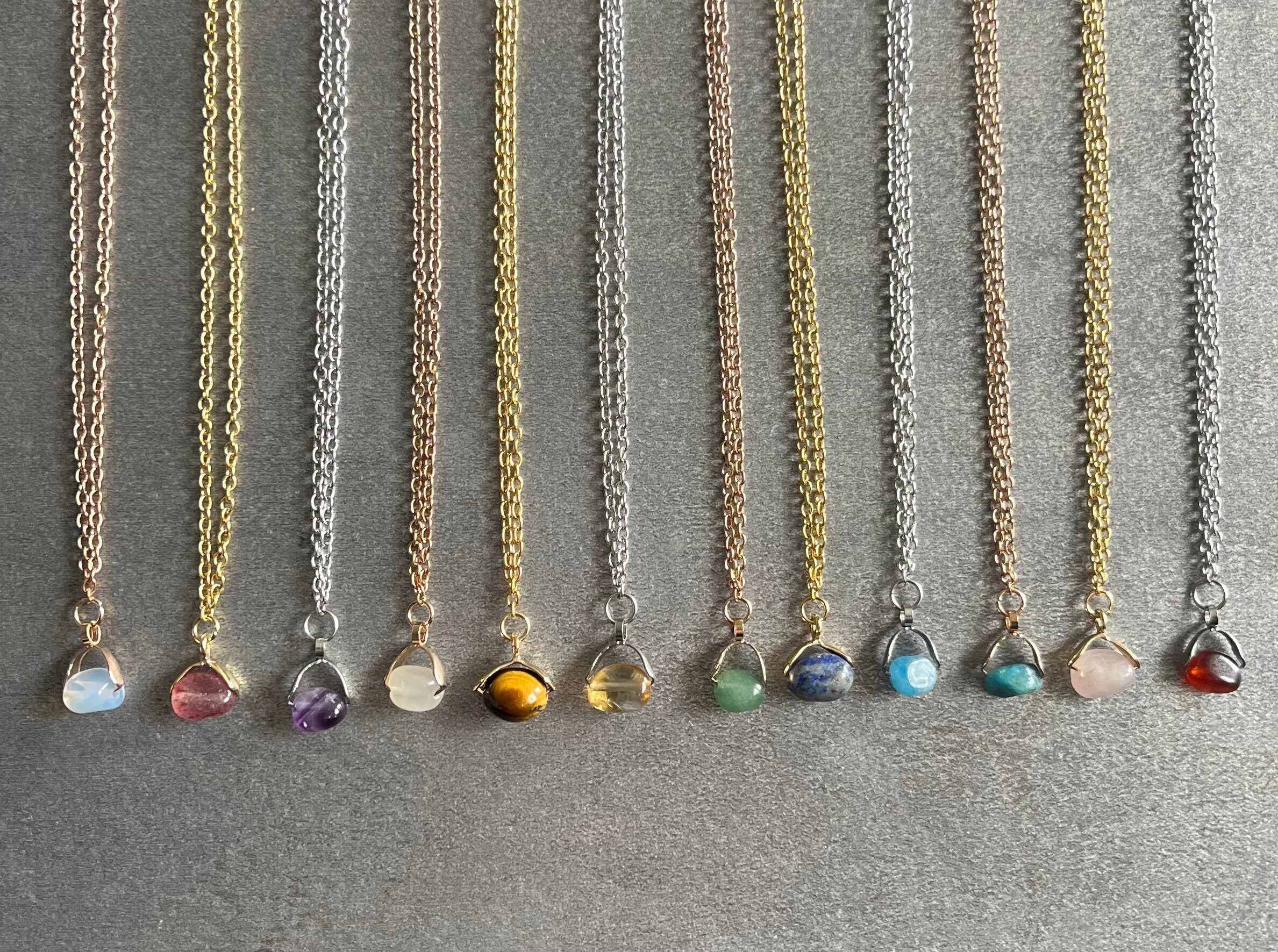 Crystal cheap stone necklace