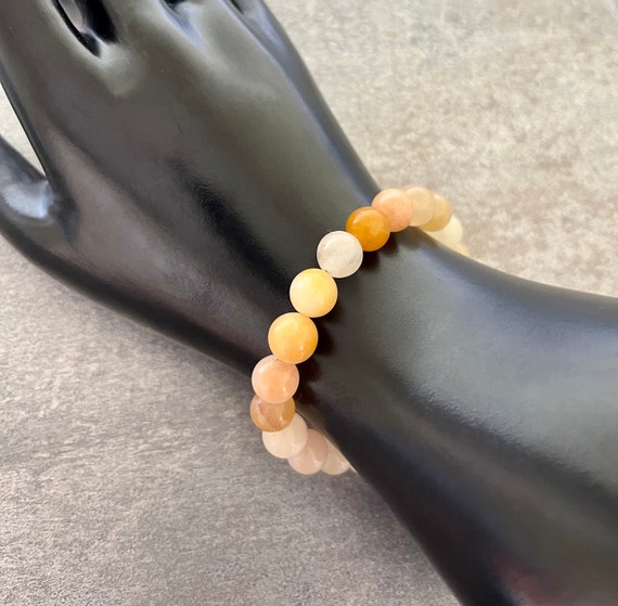 Braccialetto In QUARZO CHIARO Elastico Fatto A Mano Con Sacchetto Regalo E Biglietto, Pietra Preziosa Di Cristallo Da 8 Mm - Italia - Foto 8