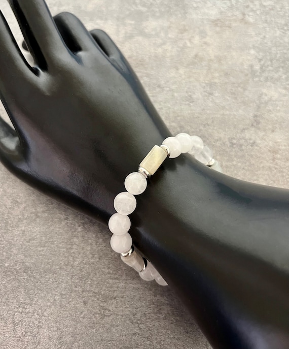 Bracelet Éclatant Lebensquelle Plus - Pierres Précieuses Naturelles, Extensible, Avec Carte Infos Chakras