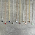 Crystal Gemstone Necklace Minimalist Style Healing Crystals Stainless Steel Chain