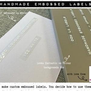 Custom Transparent Embossed Labels: Typewriter Style Pantry Organization