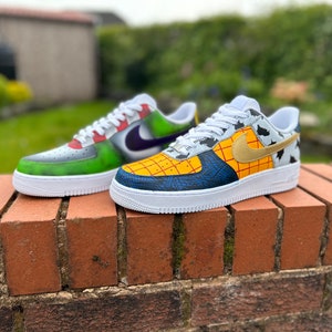 Benutzerdefinierte Toy Story inspirierte Air Force 1 Trainer Turnschuhe