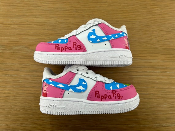 Peppa Pig Inspired Air Force 1 Trainers Sneakers - Etsy