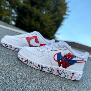 Spider-Man inspired Air Force 1 trainers sneakers image 7