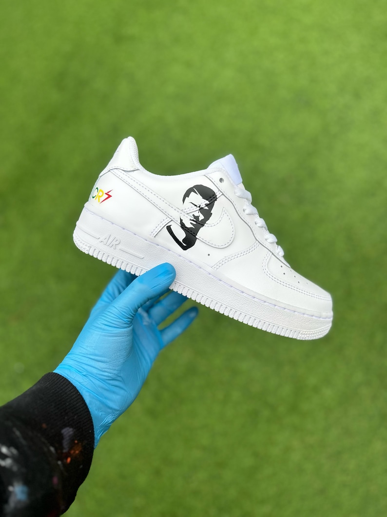 Cristiano Ronaldo CR7 Custom Air Force 1 Trainers Sneakers Football Soccer Inspired image 2