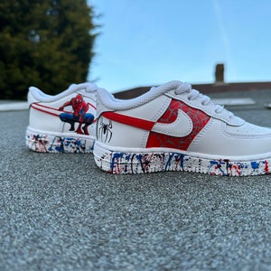 Spider-Man inspired Air Force 1 trainers sneakers image 4