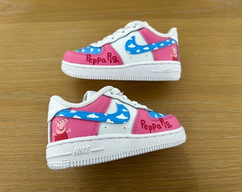 Peppa Pig inspired Air Force 1 Trainers Sneakers