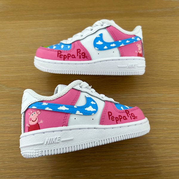 Peppa Pig inspired Air Force 1 Trainers Sneakers