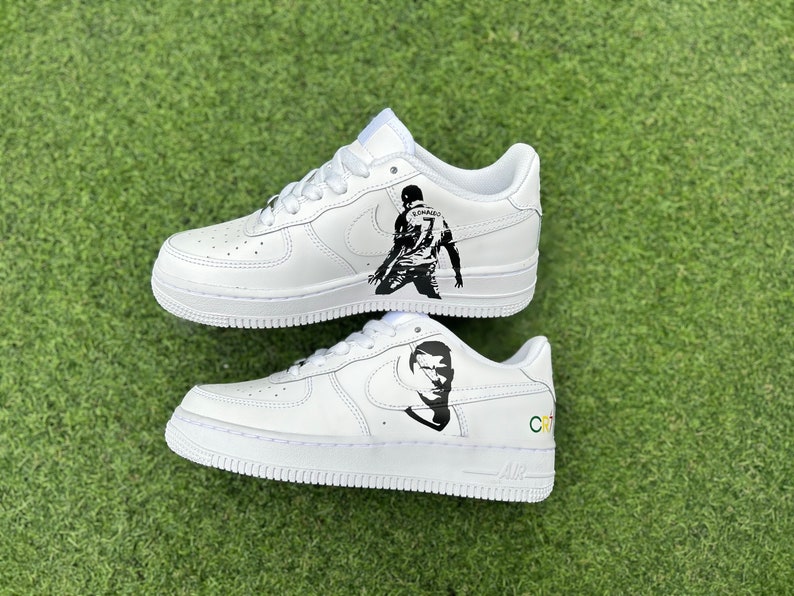 Cristiano Ronaldo CR7 Custom Air Force 1 Trainers Sneakers Football Soccer Inspired image 5
