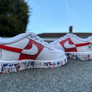 Spider-Man inspired Air Force 1 trainers sneakers image 6