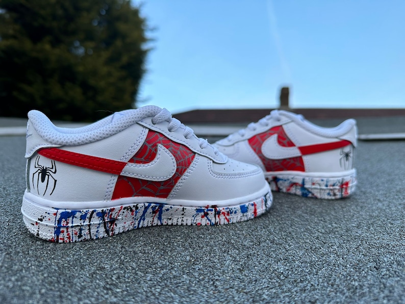 Spider-Man inspired Air Force 1 trainers sneakers image 6