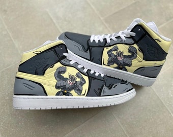 Custom Machamp Pokémon inspired Jordan 1 Sneakers Trainers