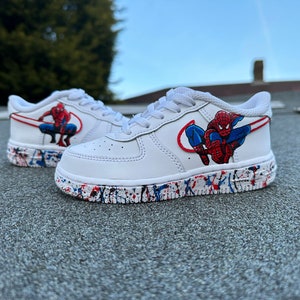 Spider-Man inspired Air Force 1 trainers sneakers image 2