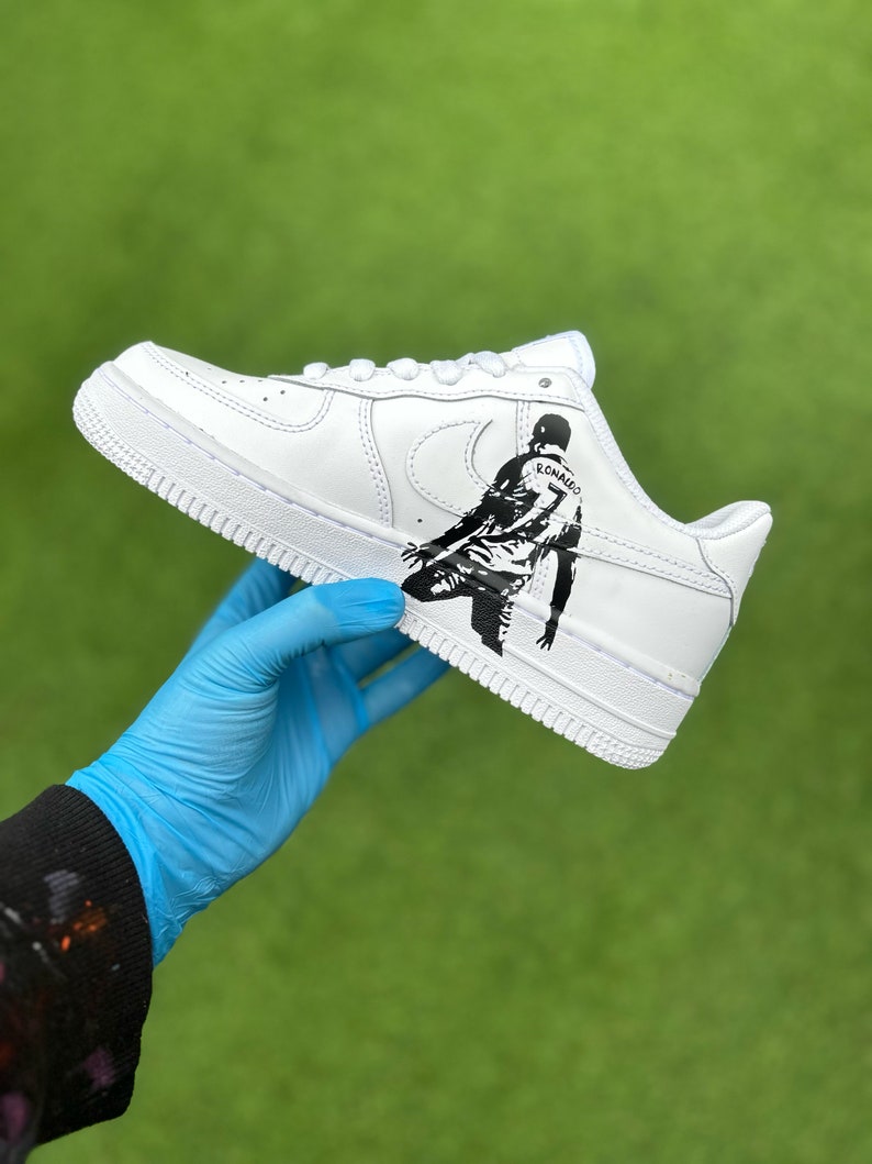 Cristiano Ronaldo CR7 Custom Air Force 1 Trainers Sneakers Football Soccer Inspired image 1