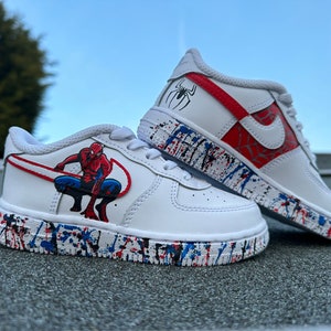 Spider-Man inspired Air Force 1 trainers sneakers image 5