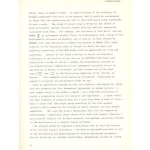 Puede incluir: P&aacute;gina de un libro antiguo con texto negro sobre fondo crema. El texto trata sobre la expresi&oacute;n gr&aacute;fica, los sigilos ocultos y las influencias hist&oacute;ricas en el arte. La palabra "INTRODUCTION" est&aacute; en la parte superior.