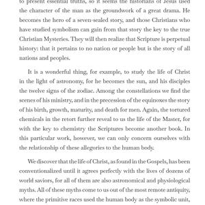 May include: A printed page from a book titled "The Human Body in Symbolism." The text discusses symbolism, Christianity, and the human body, with the number 7 at the bottom of the page.