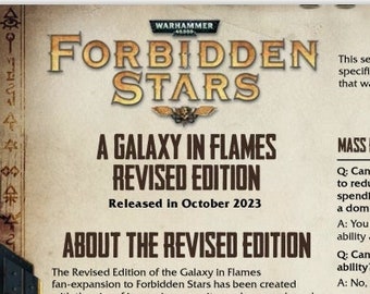 Galaxy In Flames - upgrade to revised edition