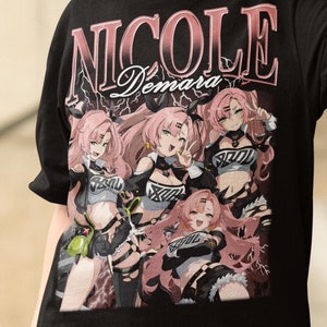 Unisex Zenless Zone Zero Nicole Demara Gaming Bootleg T-Shirt, Anime Waifu Shirt