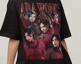 Unisex Ada Wong Residence Evil 4 Remake Gaming Bootleg T-shirt