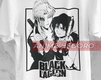 Unisex Black Lagoon Balalaika Anime T-Shirt, Revy Manga Waifu Shirt