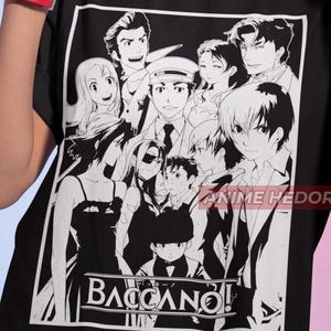 Unisex Baccano! Anime T-Shirt, Retro Manga Waifu Shirt