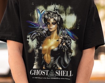 T-Shirt Ghost In The Shell - Motifs Motoko Kusanagi, Batou, Kuze - Taille S à 5XL, Coton, Neuf Avec étiquettes