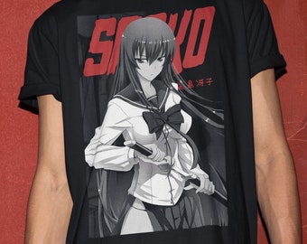 Unisex Highschool of the Dead Saeko Busujima Anime Woman T-Shirt, Manga Shirt