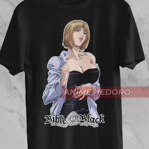 T-shirt unisex Bibbia nera Reika Kitami Anime, camicia Manga Waifu