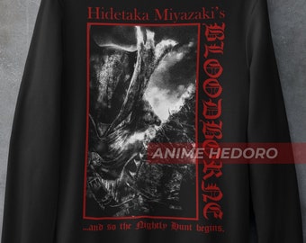 Unisex Bloodborne The Hunter Gaming Sweatshirt, Soulsborne Videogame Hoodie Sweater